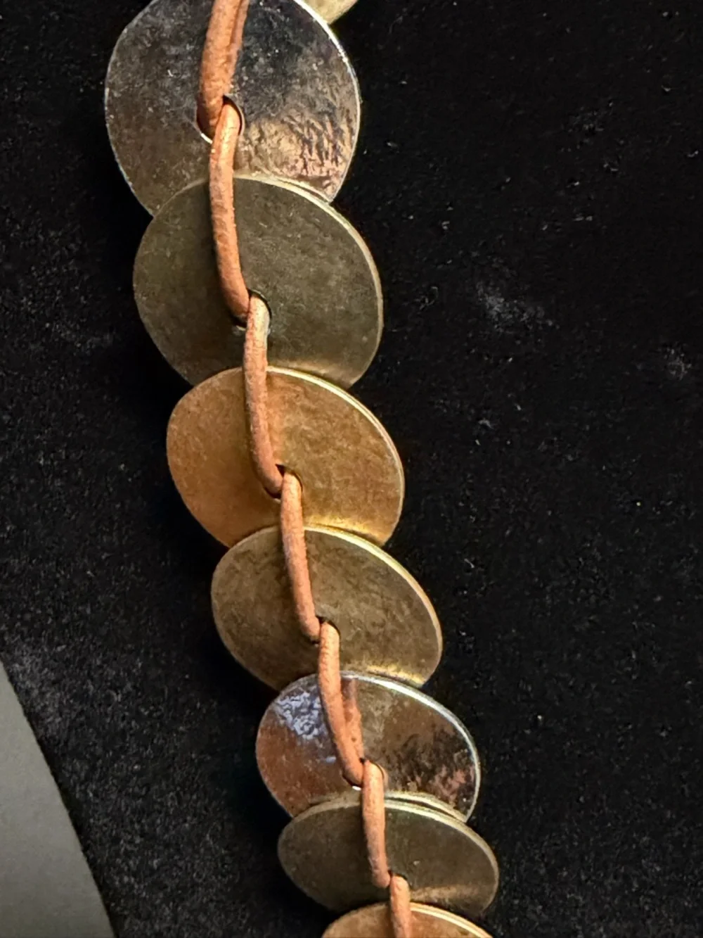 Chico's Mixed Metal Disc Necklace in Gold, Silver & Copper-Tone - Picture 3 of 10